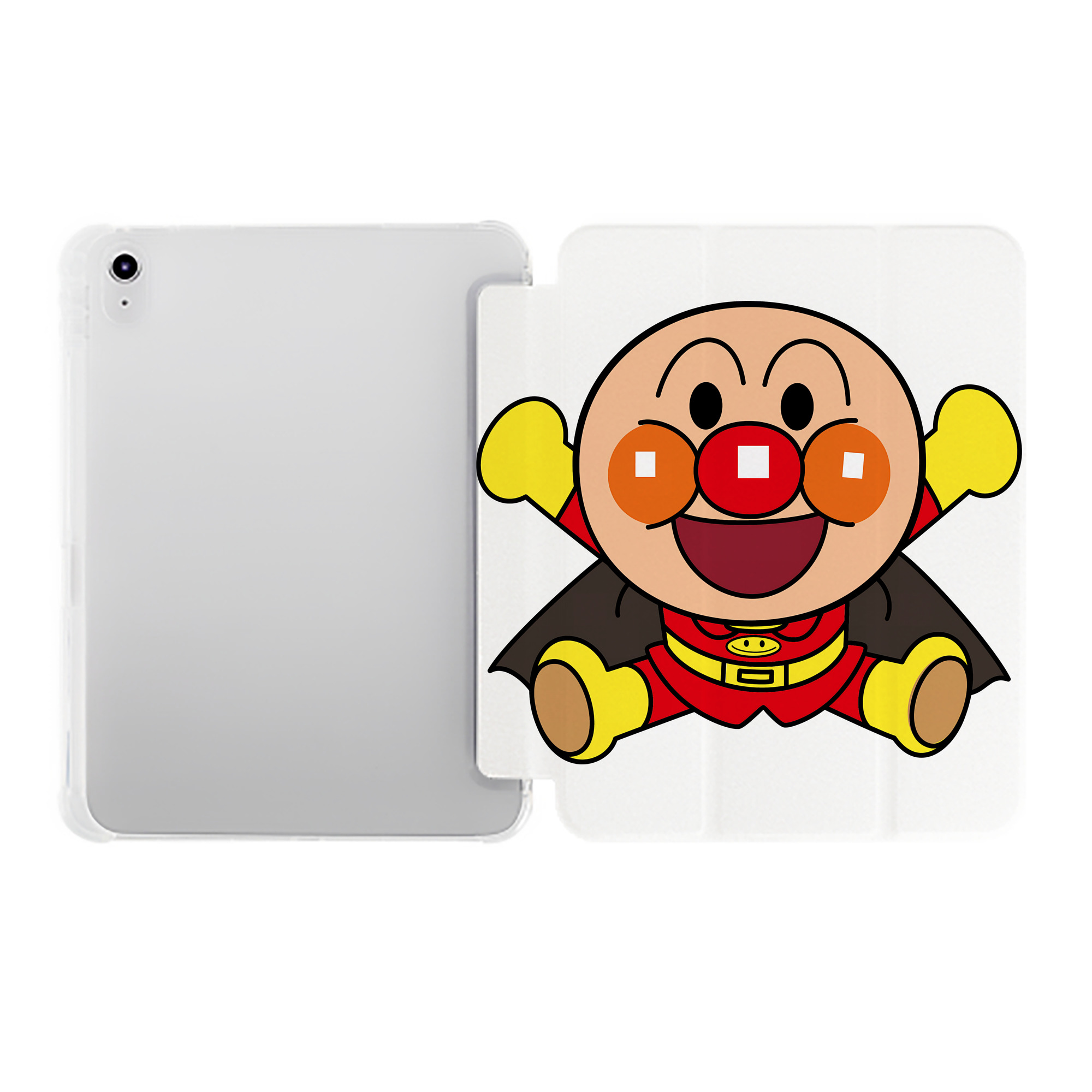 （画像用） アンパンマン Anpanman IPad ケース ペン収納付き 三つ折りスタンド PUレザー×シリコン 対応機種9.5/10.5/10.9インチ
